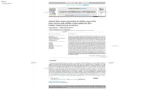 A mixed finite element formulation for slightly compressible finite elasticity with stiff fibre reinforcement. Two fibre families. Uniaxial tension formulation